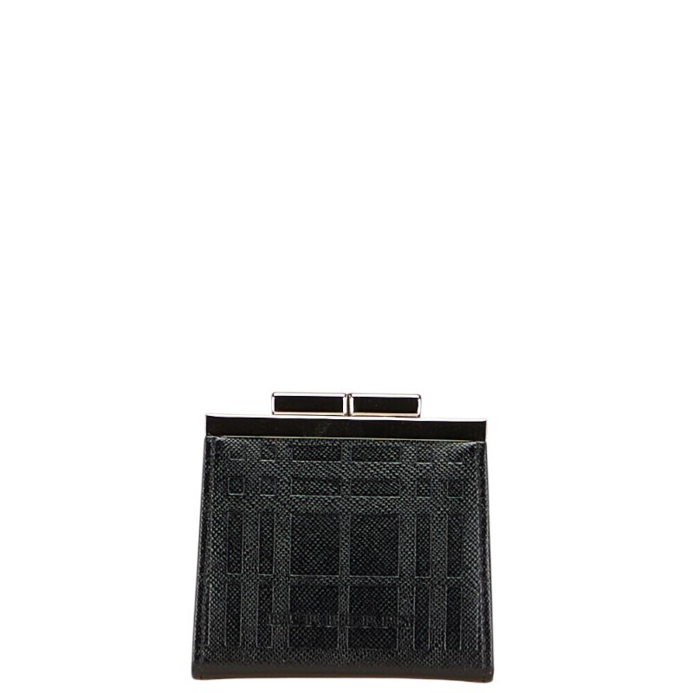 Burberry Crocodile Check Nova Wallet Black Leather